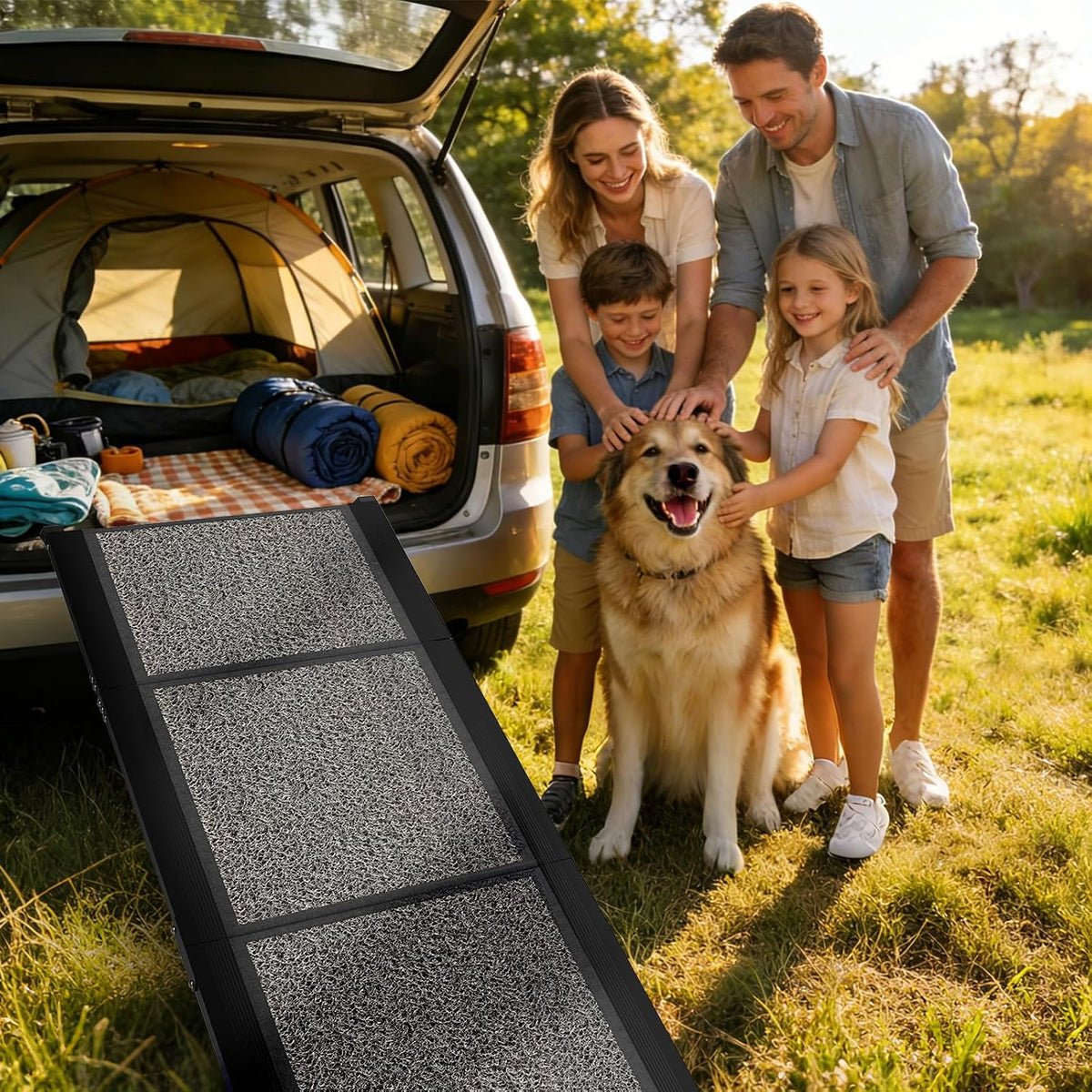 Dog Ramp for Car, Truck, 63"x17" Folding Non-Slip Pet Ramp for Large Dogs