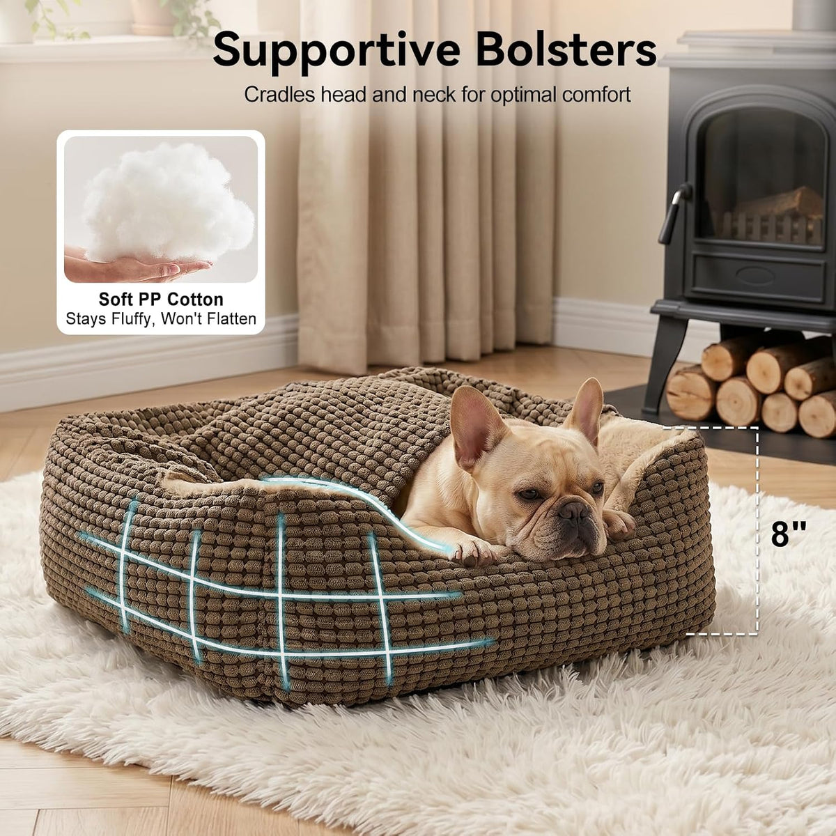 GASUR Dog Beds for Medium Small Dog with Cover Cave,Hooded Bed with Blanket