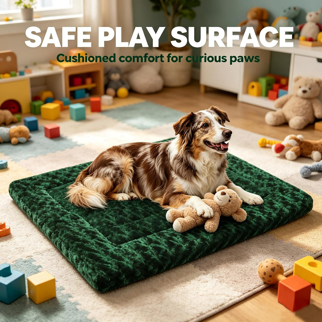 Dog Bed Mat - Comfortable Kennel Pad, Multi-Purpose Crate Bed & Mats for Dogs & Cats – Soft Crate Mat for Dog & Cat
