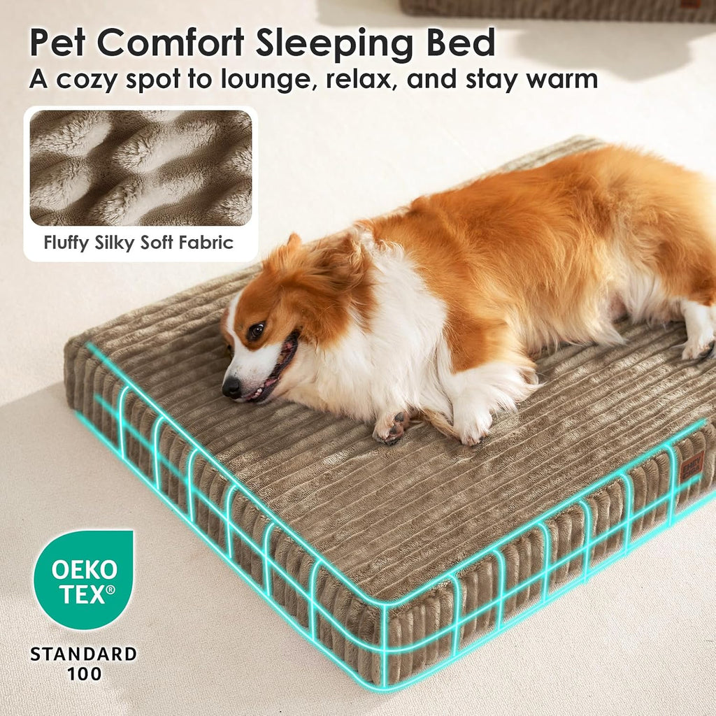 EHEYCIGA Orthopedic Large Dog Bed for Crate, 35"x23" Washable Pet Bed