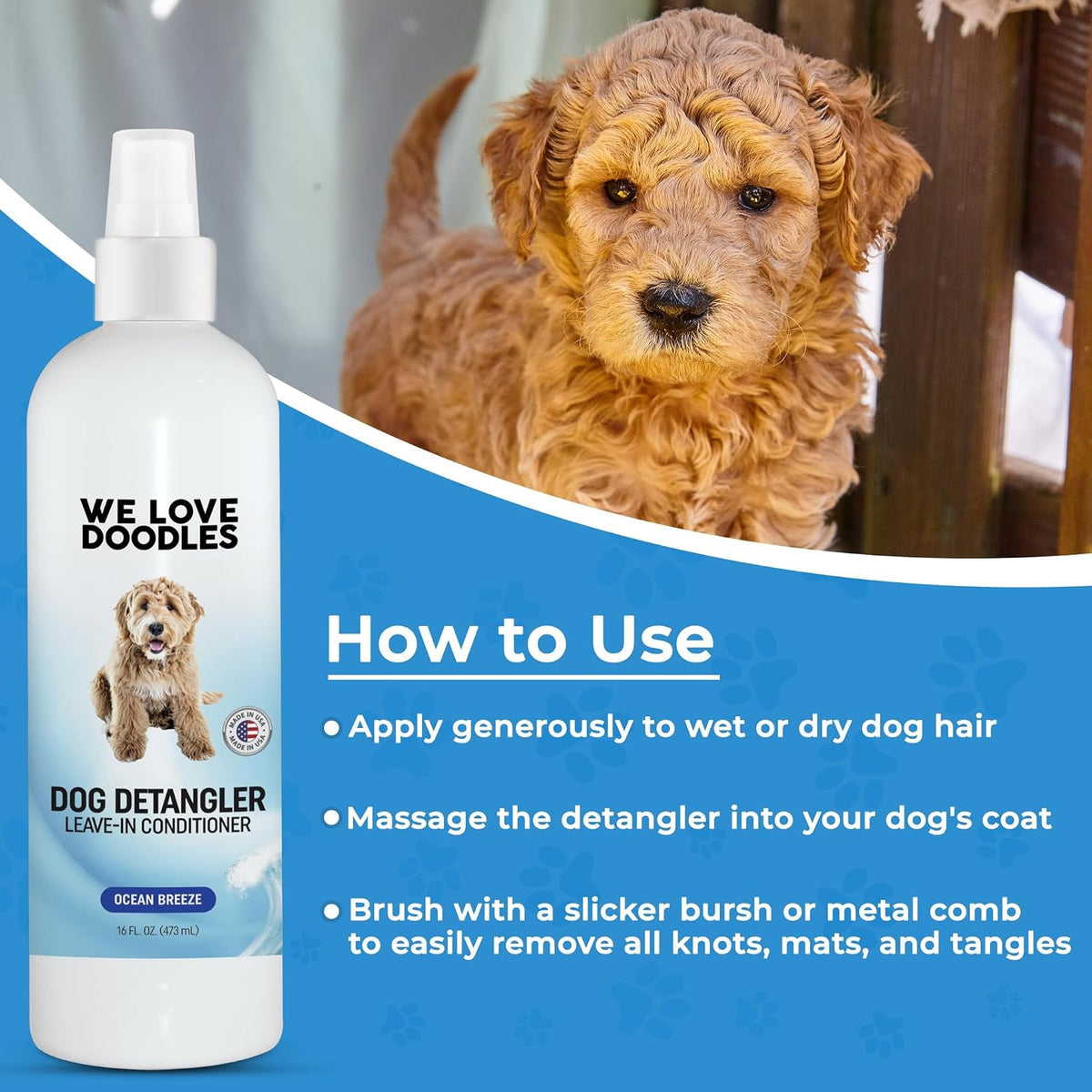 Dog Detangler Spray, Leave-in Conditioner Spray for Dogs, Ocean Breeze 16oz