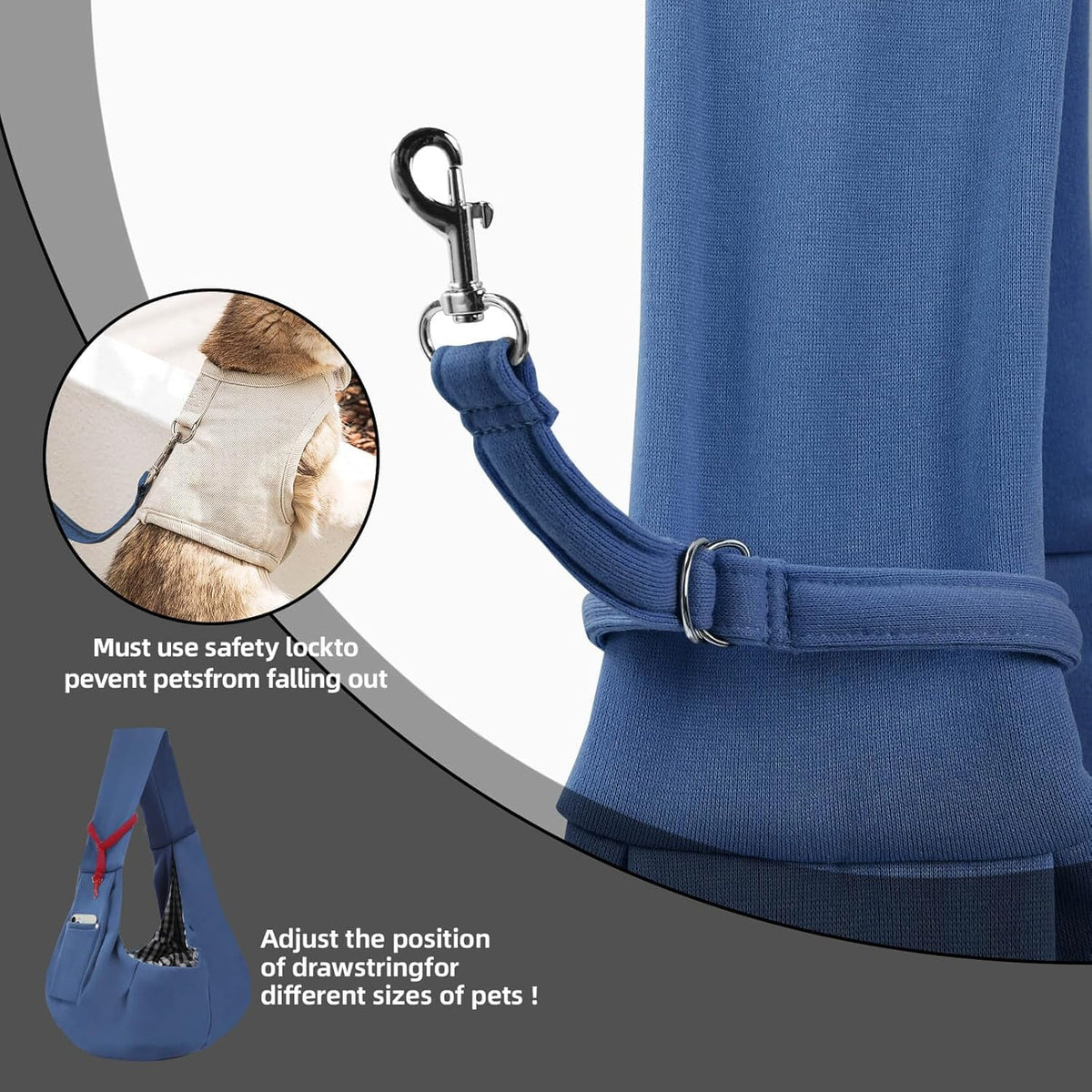 Dog and Cats Carrier Sling, Puppy Small Pet Carrier with Storage Pocket