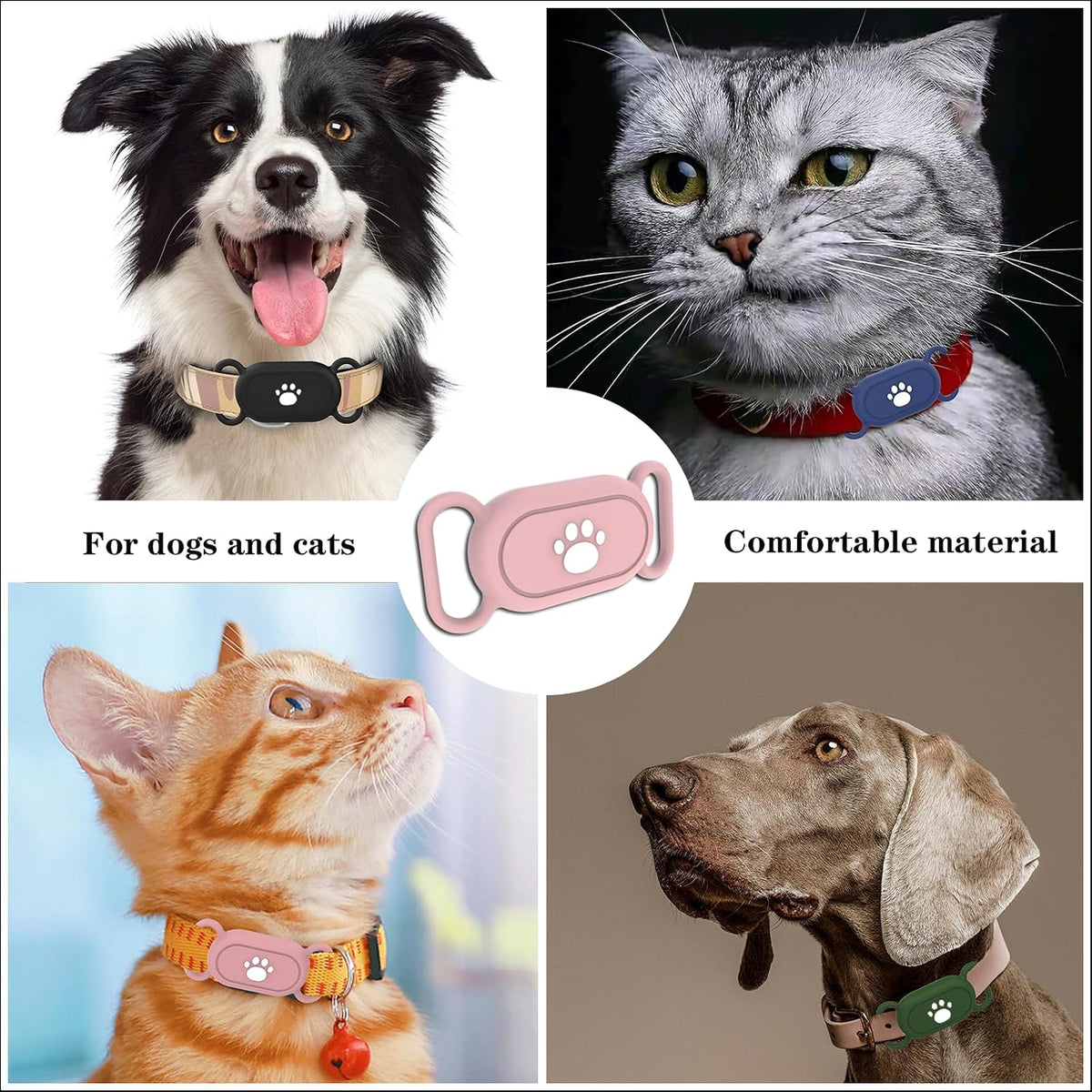 2 Pack Waterproof Dog Collar Compatible with Samsung Galaxy SmartTag2