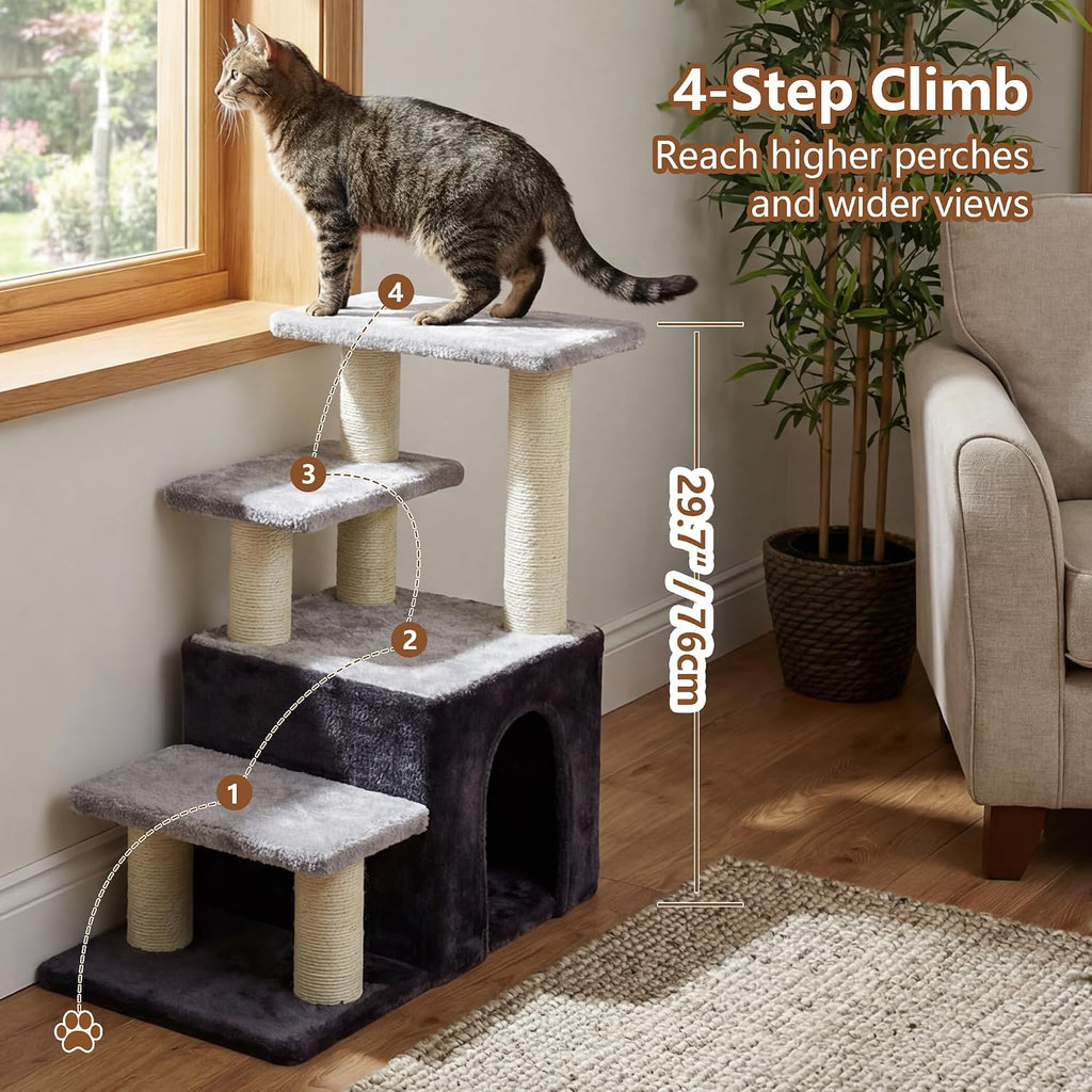 Heybly Cat Scratching Post, Pet Steps for Indoor Cats and Dogs, HSP002SGW