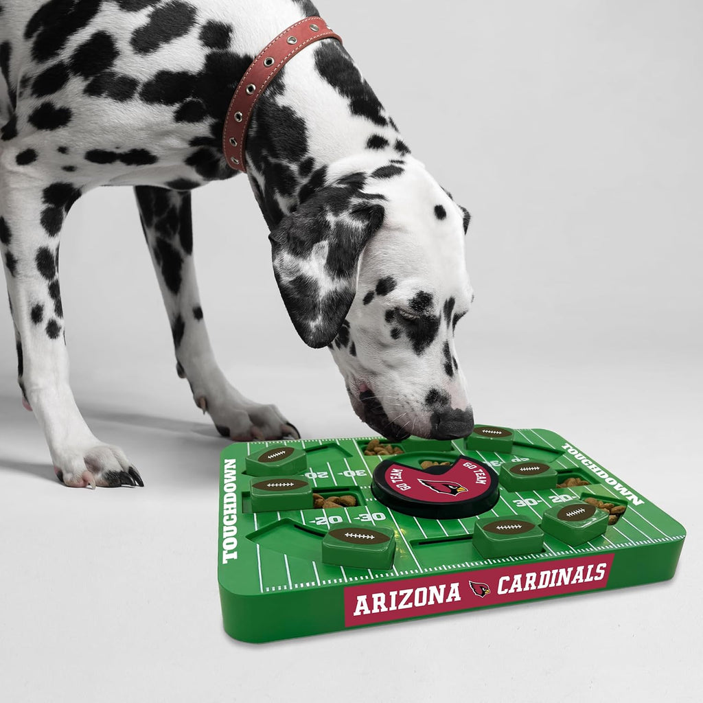 Pets First NFL Arizona Cardinals Large Puzzle Toy for Dogs, Slow Feeder Board for Pets, New Bigger Size, Interactive Doggie Treat Toy