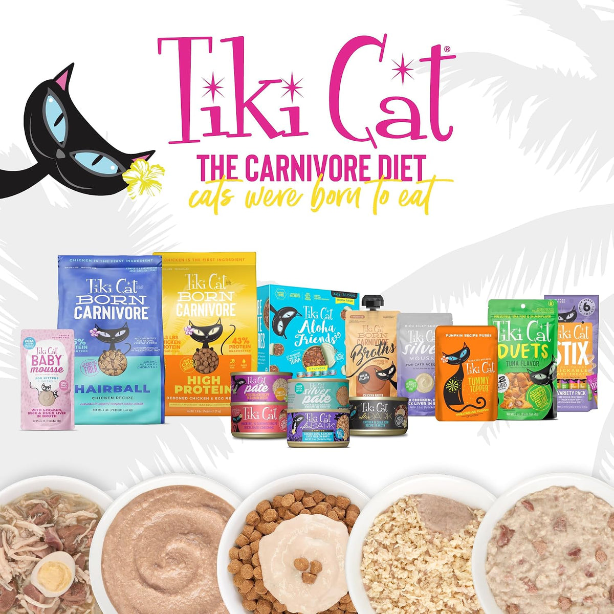 Tiki Cat Born Carnivore Dry Cat Food Hairball Control, Chicken, 6 lb Bag