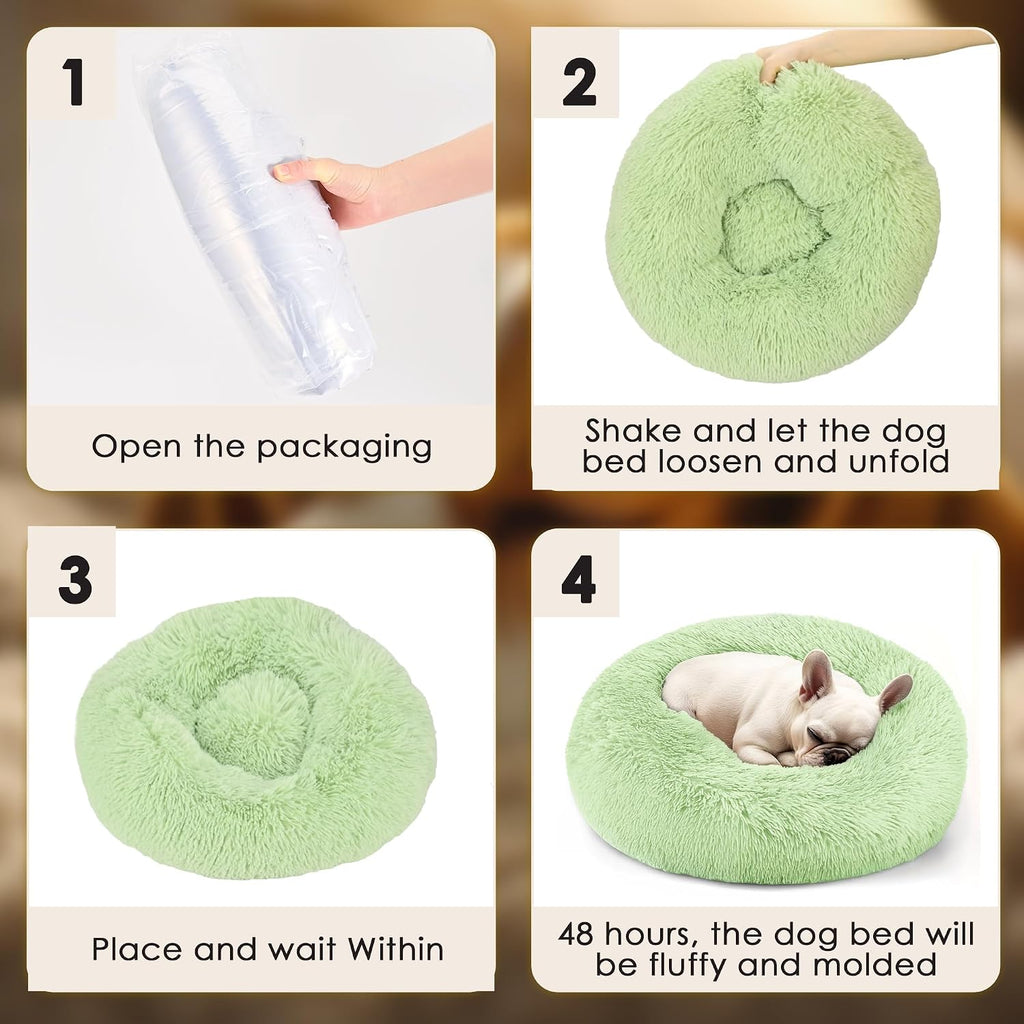 Extra Large Dog Beds, 36in Human Dog Anxiety Relief Comfort Bed (Green)