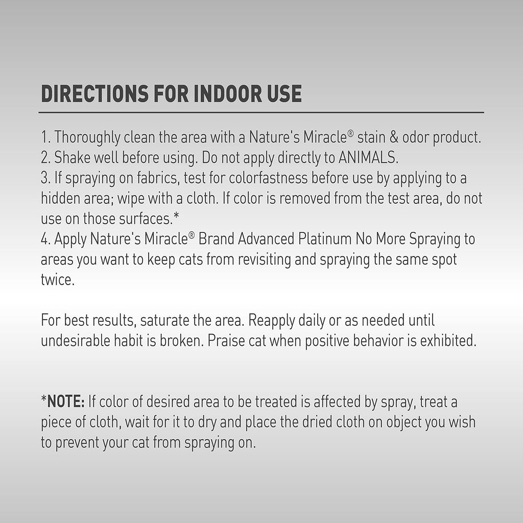 Nature's Miracle Advanced Platinum No More Spraying Training Spray, 128 oz
