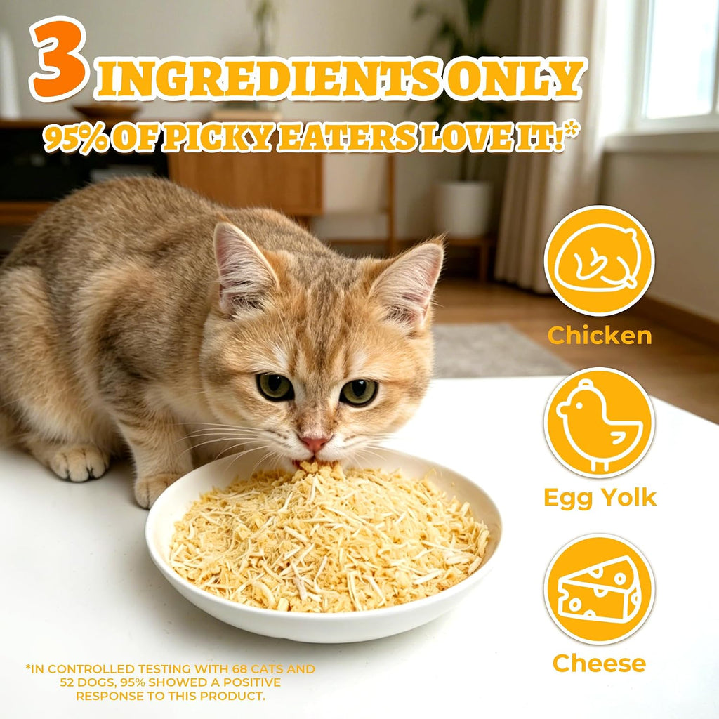 Wellix Freeze Dried Cheese Dog & Cat Food Toppers, 7.05oz
