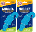 Arm & Hammer Nubbies Gator Dog Dental Chew Toy, Mint Flavor, 2-Pack | Baking soda infused, scrubbing grooves reduce plaque and tartar, no stuffing, for moderate chewers daily