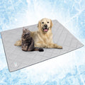 PetAmi Cooling Dog Blanket Queen Lightweight for Pet Cat, 90x90 Light Grey