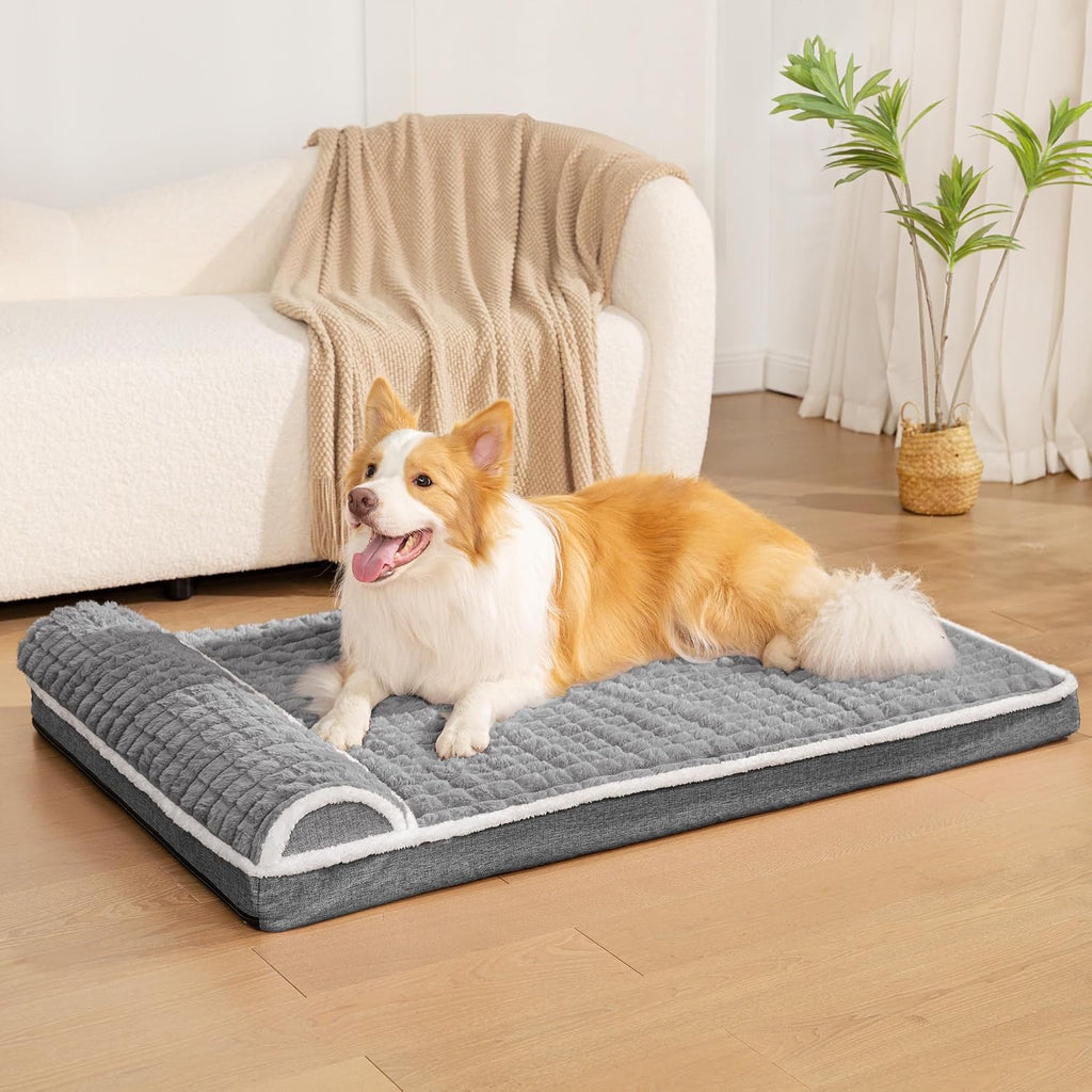 Orthopedic Medium Dog Bed Pillow Pet Sofa Bed 30''X20'' Grey