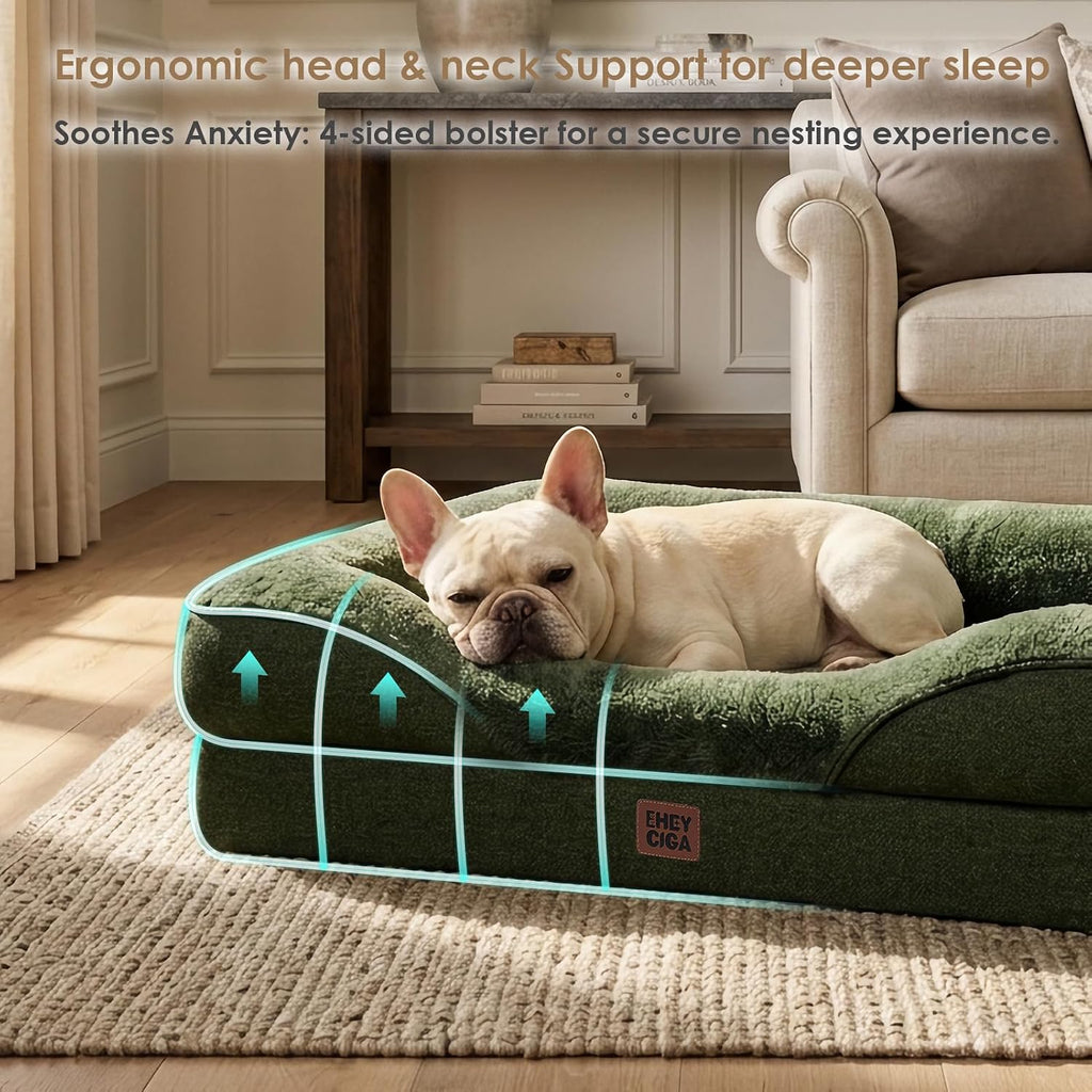 EHEYCIGA Orthopedic XXL Dog Bed for Large Dog, Memory Foam Dog Couch