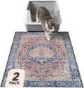 Lovewag Cat Litter Mat, Litter Box Mat, Rustic Terracotta, 36x48, 2 Pack | Washable litter mat cover, kitty litter mat & cat mat for litter box, litter trapping mat, prevents tracking, multi-cat