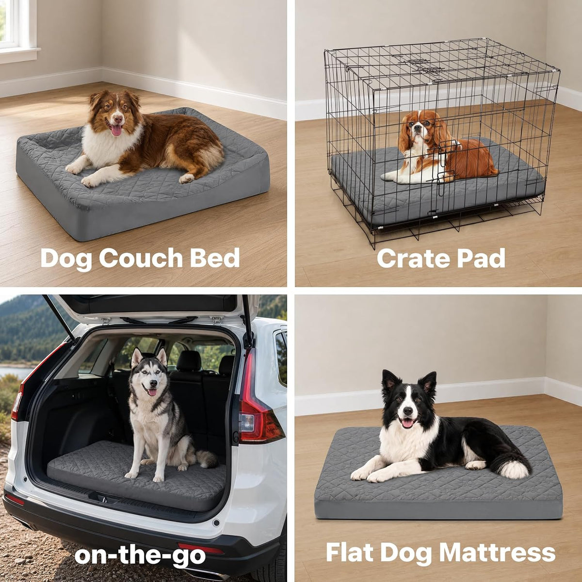 PAWFINITY Waterproof Dog Bed Cover Replacement, Fitted Sheet Washable