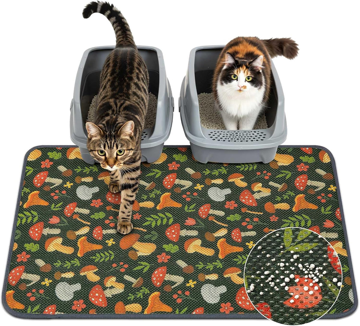 Unicorn Catcher 33"x22" Cat Litter Mat Machine Washable Litter Trapping Pad