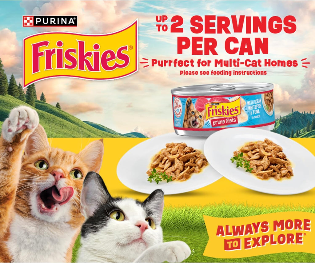 Purina Friskies Indoor Wet Cat Food Variety Pack, (24) 5.5 oz Cans