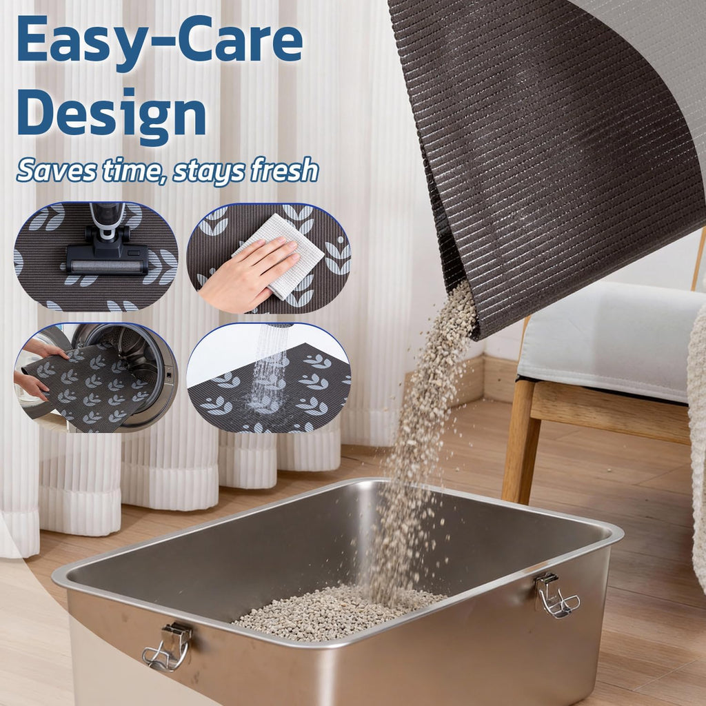 Cat Litter Mat, 40"x25" Jumbo Foam Litter Box Mat