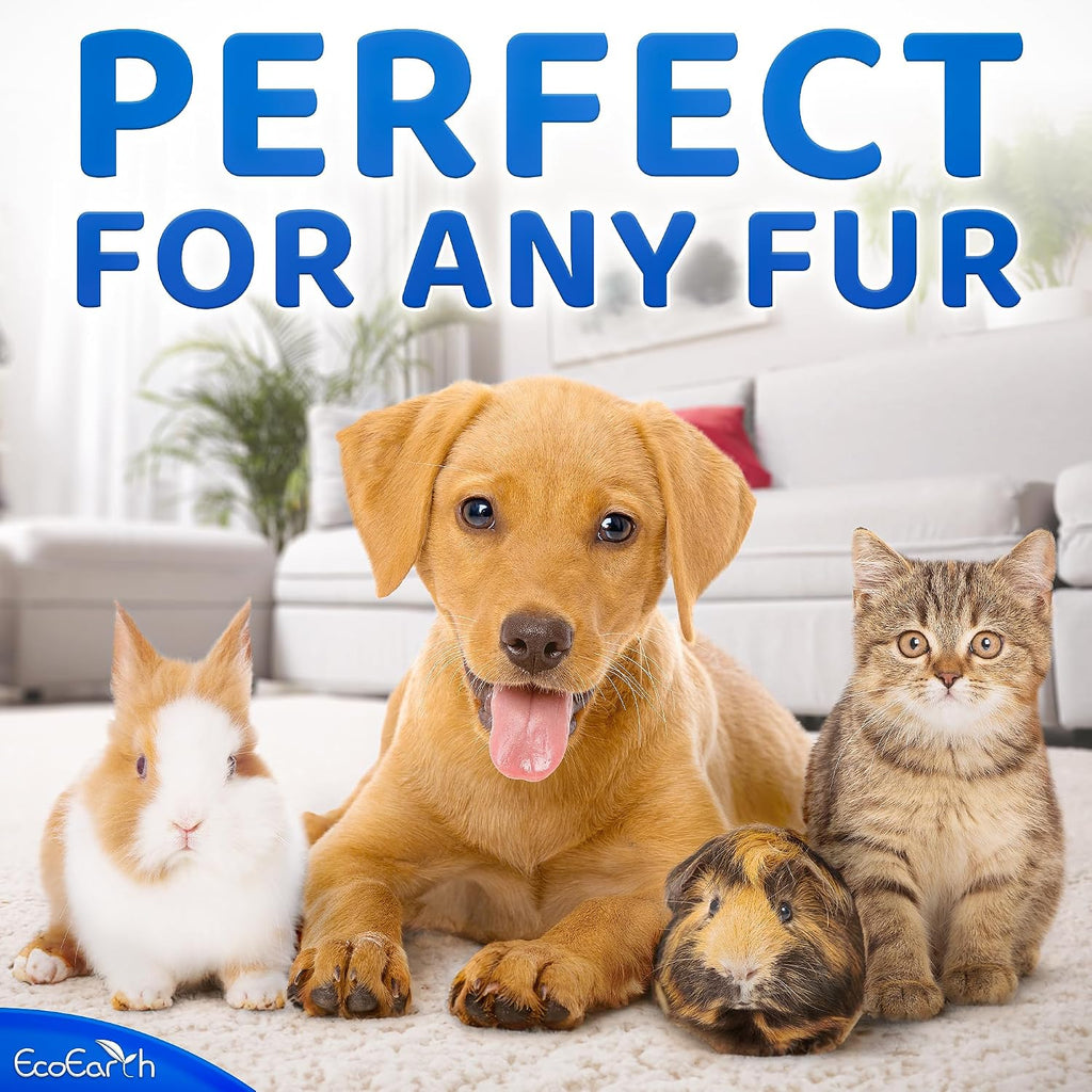 Premium Pet Wipes for Dogs & Cats - 6 Pcs - Disposable Washing Gloves for Bath & Grooming - Clean & Dry Paws, Fur, Face, Ears, Butt & Body - Hypoallergenic, Lick-Safe & Waterless Cleaning Gloves