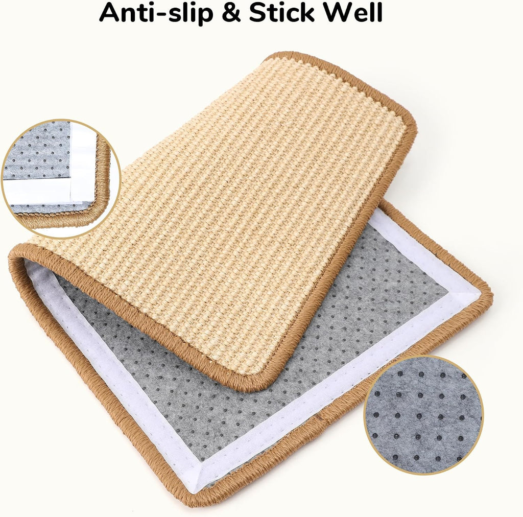 FUKUMARU 2 Packs Cat Scratching Mat, 19.6 x 11.8 Inch Cat Scratcher Pad