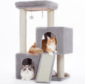 PAWZ Road Large Cat Tree, 45" Heavy Duty Cat Tower with Dual Condos, Gray
