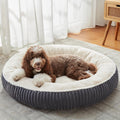 42 inches Calming Donut Dog Bed for Large Plus Dogs,Charcoal