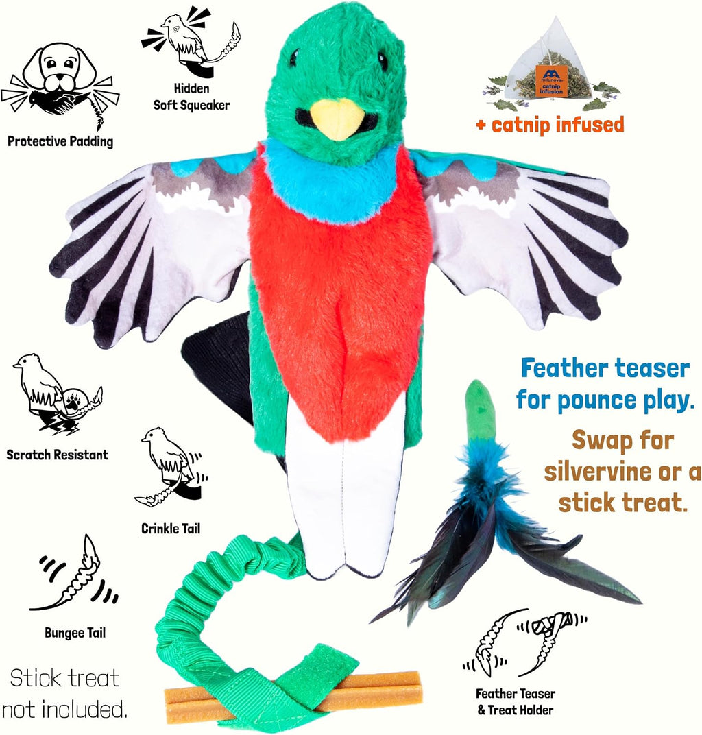 Milunova Pupr Pals Cat Wrestling Glove (Catnip Infused) Hand Puppet Toy with Tough Padding for Safe Interactive Play, Protection to Stop Kitten Scratching Hands; for Boredom-Busting Exercise
