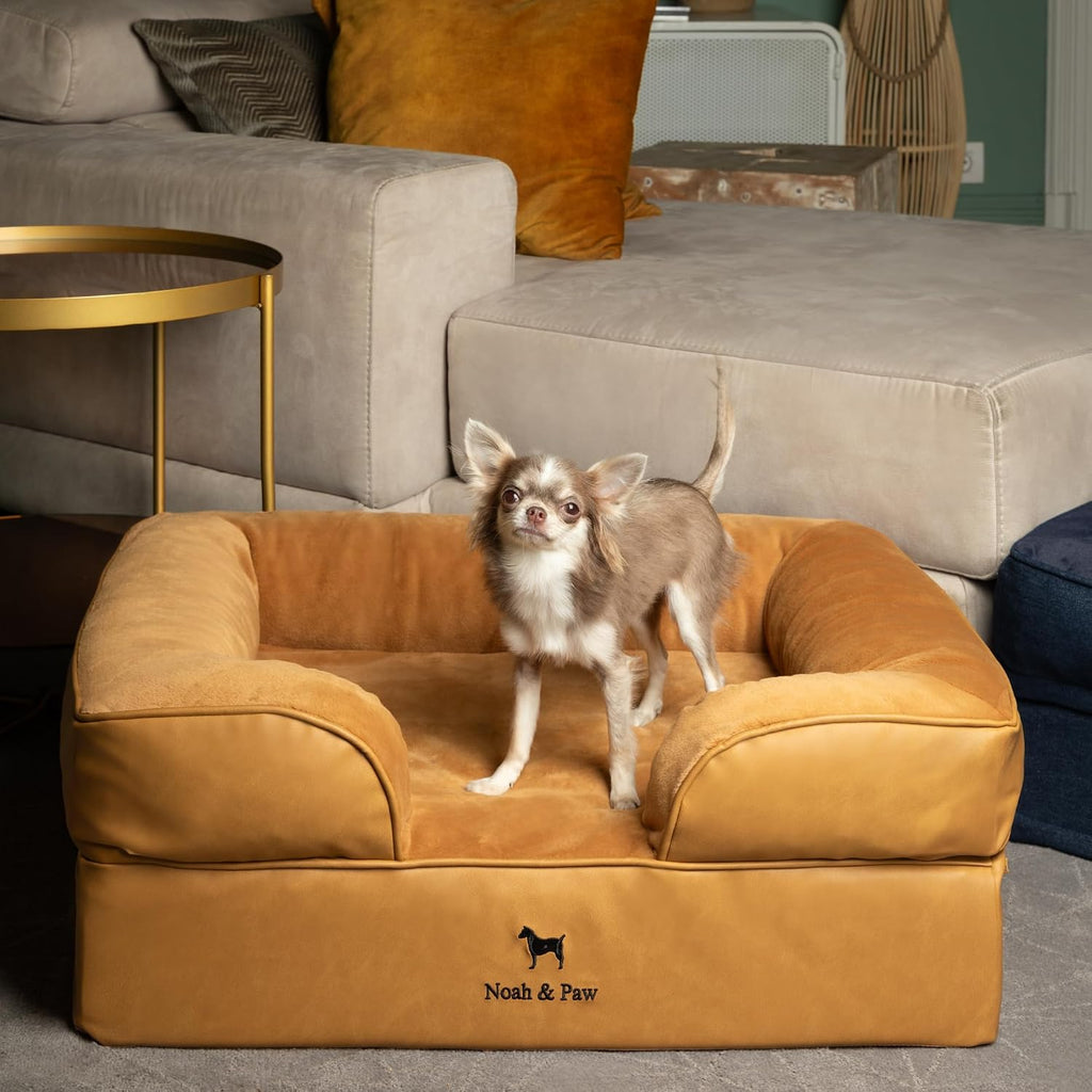 NOAH & PAW Dog Bed, Orthopedic Memory Cooling Foam (2X Base) 28x23x11in