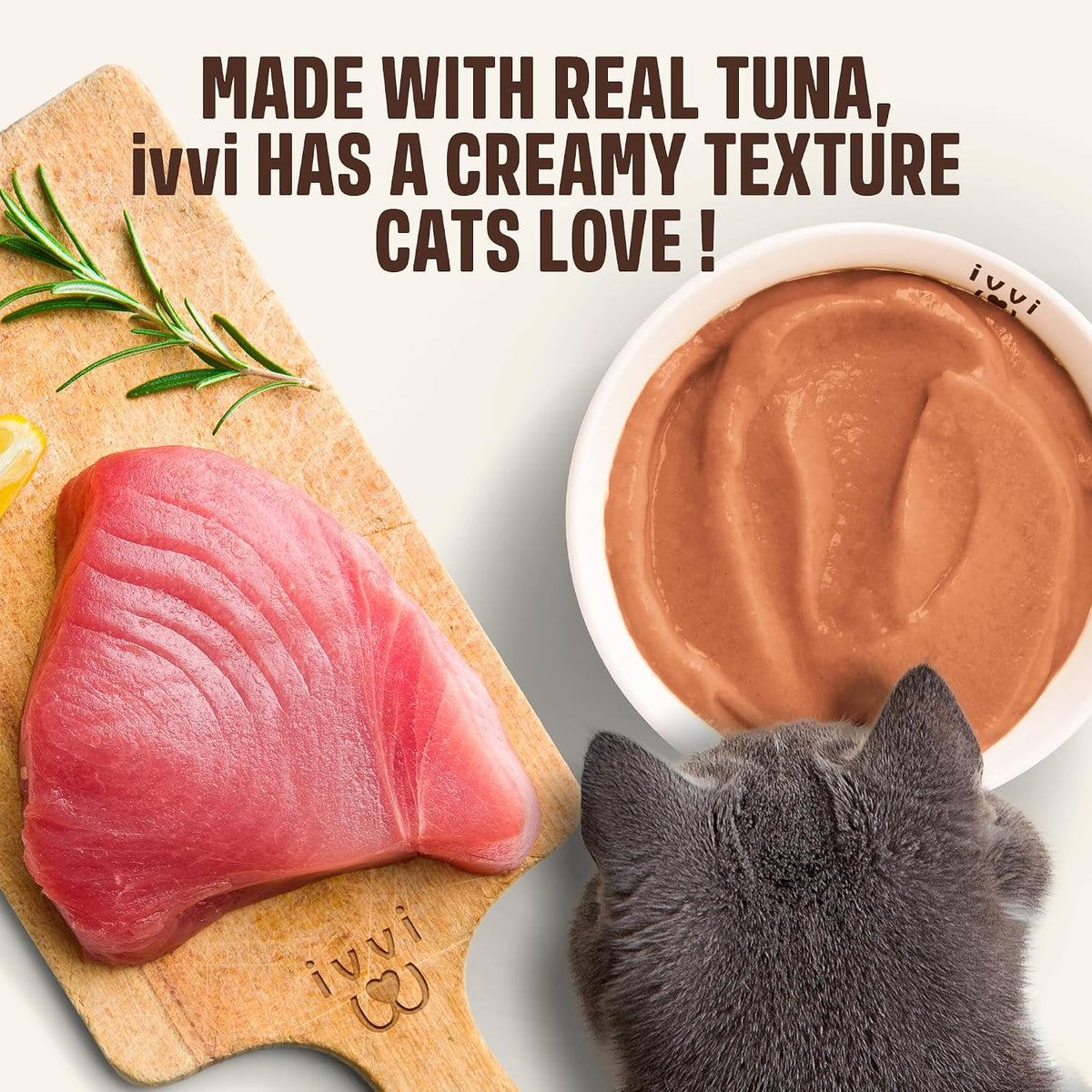 ivvi Indoor Hairball Support Cat Treat – Creamy Lickable Treat for Indoor Cats – Malt & Fiber Digestive Support – Helps Reduce Hairballs – Grain Free – 15g Sachets