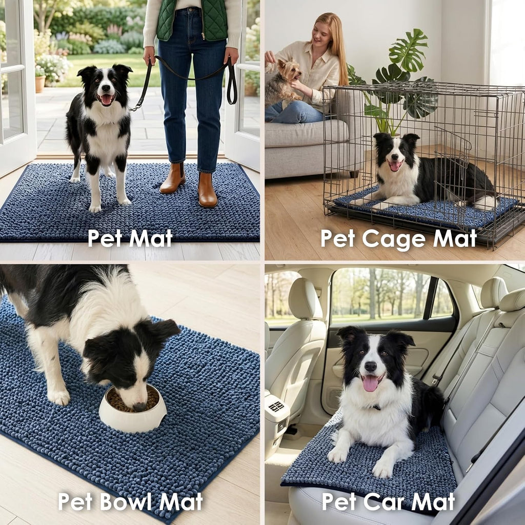 EHEYCIGA 60x24in.Super Absorbent Dog Door Mat for Muddy Paws Entryway Rug