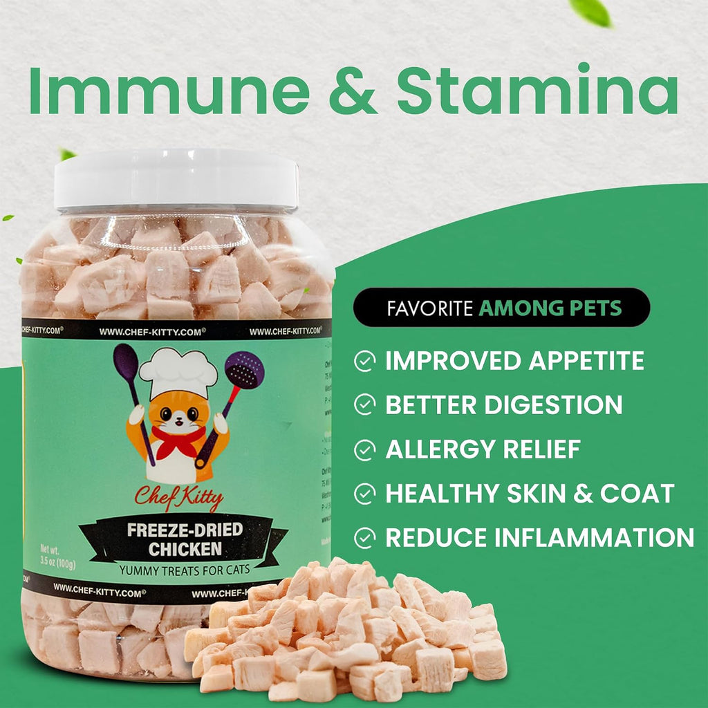Freeze Dried Chicken Cat & Dog Treats, Single Ingredient, 7.7oz