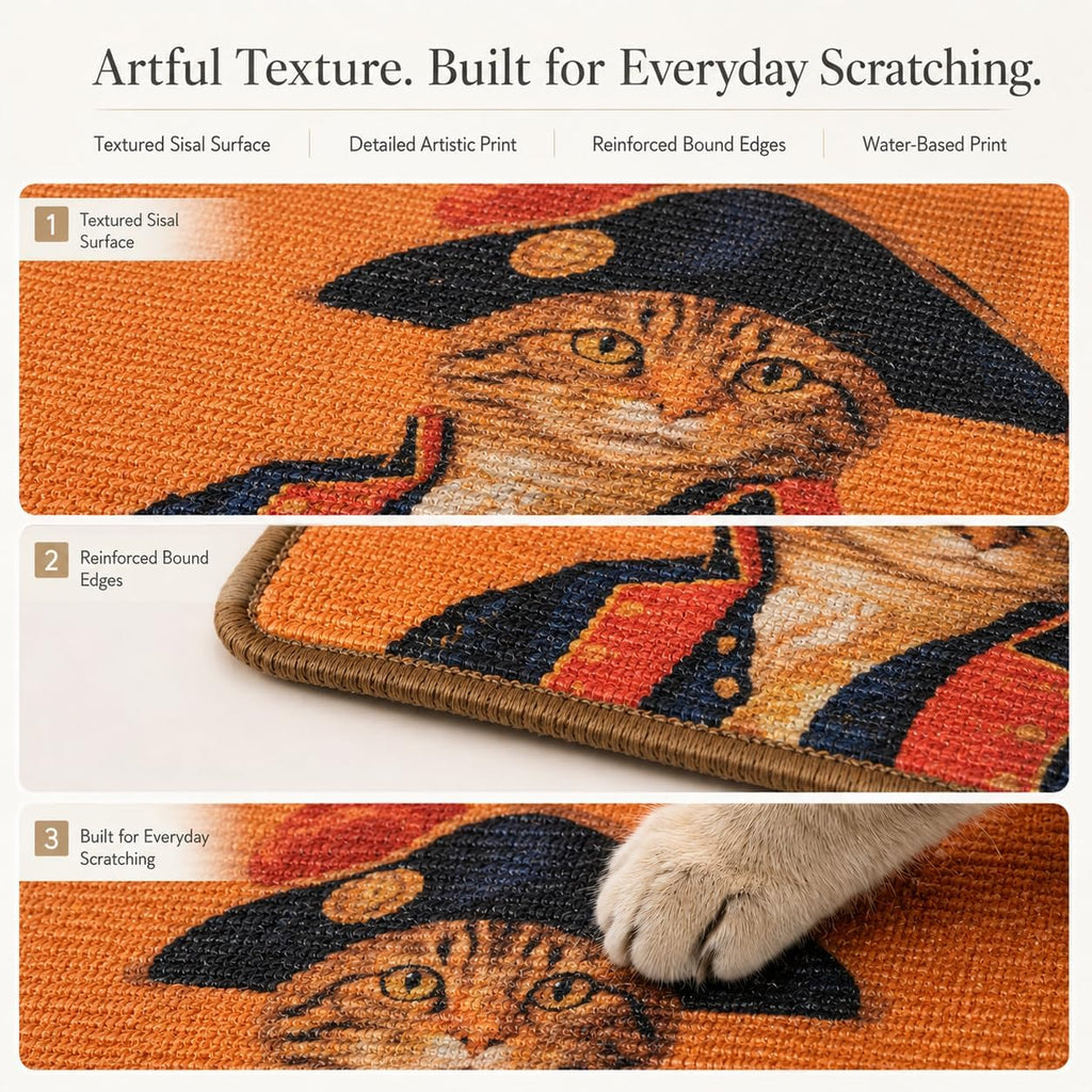 Art Sisal Cat Scratcher Mat, Cat Wall Scratchers for Indoor Cats
