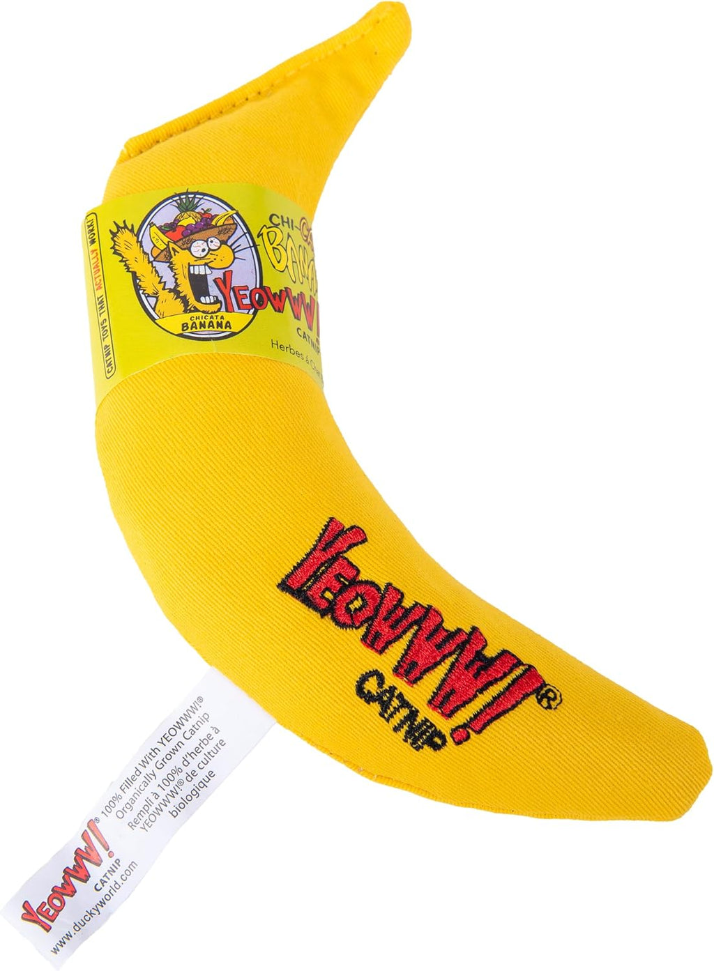 Yeowww! Catnip Chi-CAT-a Banana Toy for Cats - 7 Inches - Durable Cotton Twill - Made in the USA - Stuffed with Organically Grown Catnip (Pack of 3)