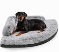 Corner Dog Bed for Large Dogs, 42" XL Fluffy Orthopedic Pet Bed