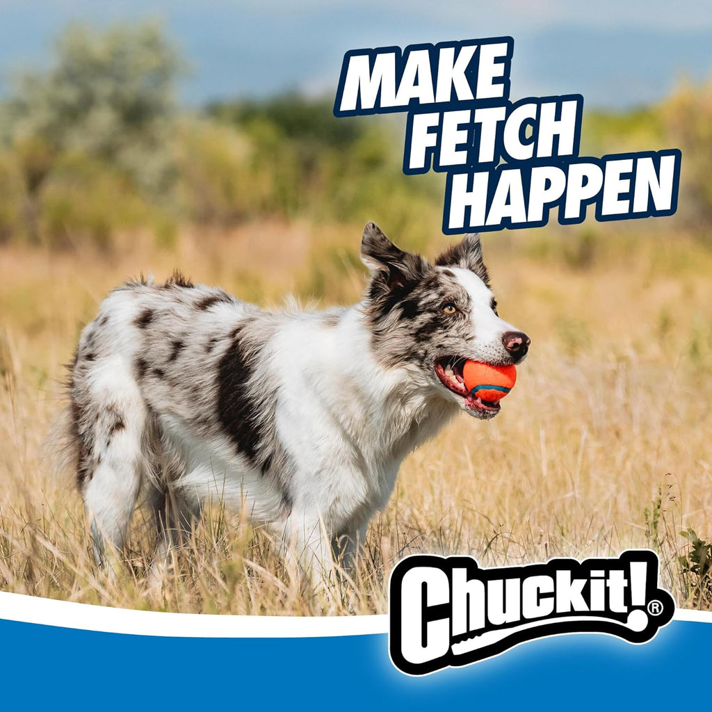 Chuckit! Ultra Ball and Launcher Bundle, Classic 26M with 2 Medium Balls | Bundle Includes a 26 In Launcher and 2 Bouncy Medium 2.5 in Fetch Balls Built for Dogs 20-60 lbs, Perfect for Active Play