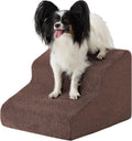 Ahpmeoa Dog Stairs for Small Dogs 11.5’’ H, 2-Step Dog Steps for Bed, Brown