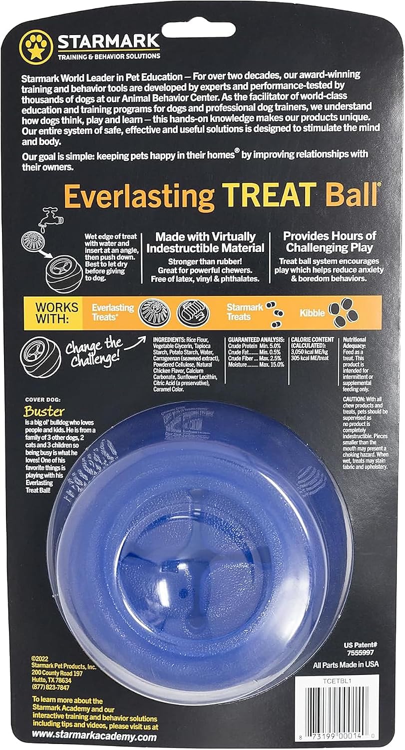 Starmark Everlasting Treat Ball Chew Toy Small For Dogs under 15 pounds