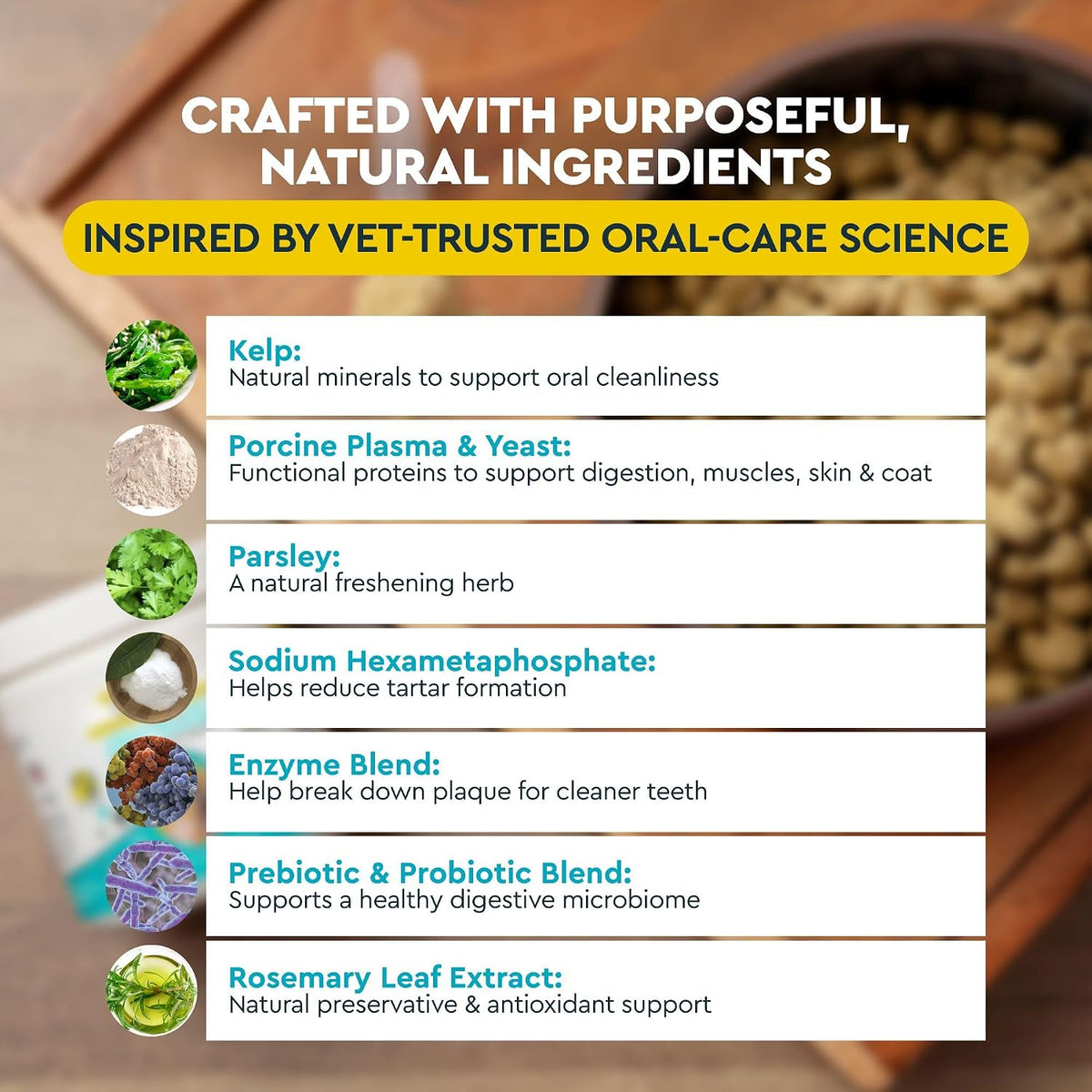 Radius OralPro+ Pet Dental and Gut Powder - Enzyme-Powered Dog and Cat Plaque and Tartar Remover - Natural Vanilla Daily Meal Topper for Fresher Breath & Digestive Balance - 3.5 Oz, Scoop Included