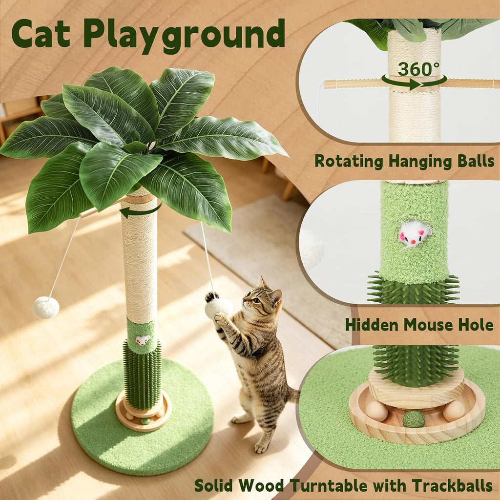 40'' Tall Sisal Cat Scratching Post,Scratcher Tree Toys for Indoor