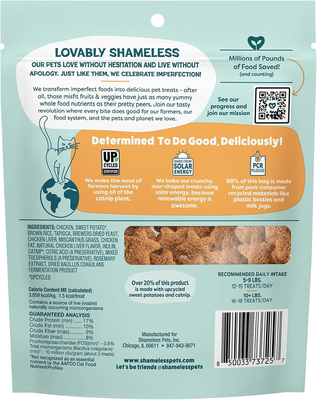 Shameless Pets Catnip N Chill Chicken Liver Crunchy Cat Treats, 1-Pk