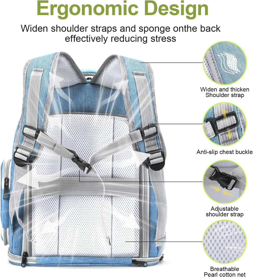 Cawypety Expandable Cat Backpack Large Space Cat Bubble Backpack Carrier