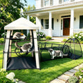 CypherX Extra Large Catio Outdoor Cat Enclosure Pop Up Playpen Tunnel Tent