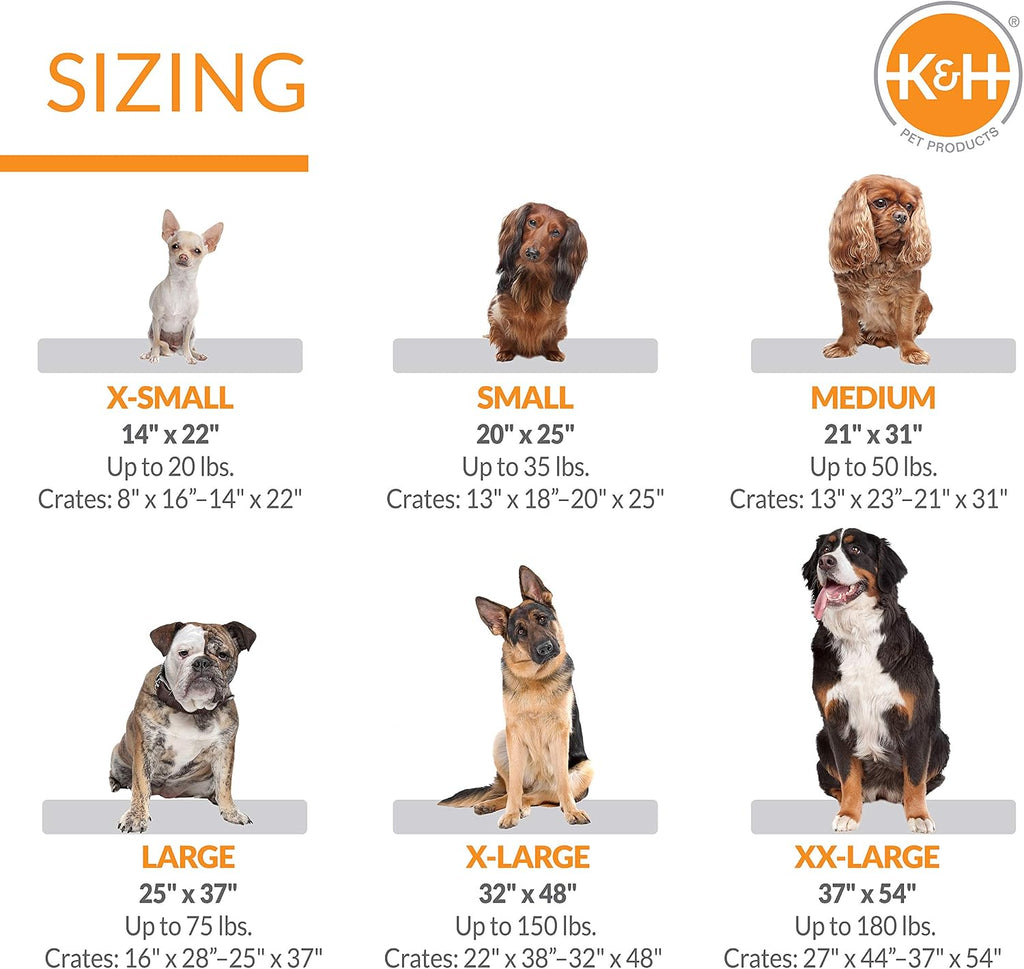 K&H PET PRODUCTS Self-Warming Crate Pad Tan X-Small 14 X 22 Inches