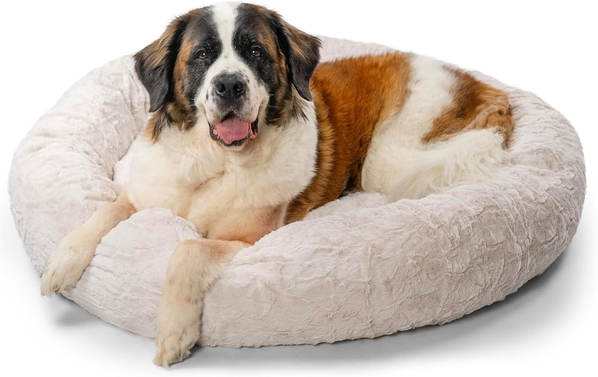 Best Friends by Sheri Original Calming Donut Dog Bed, Oyster, XL, 45"