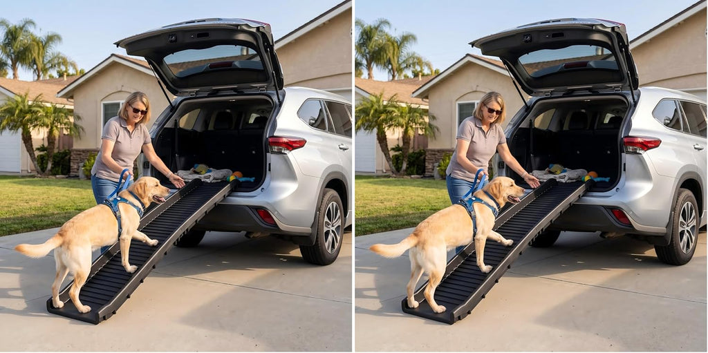 MaxWorks 50524 61" Portable Folding Pet Ramp, Black (Pack of 2)