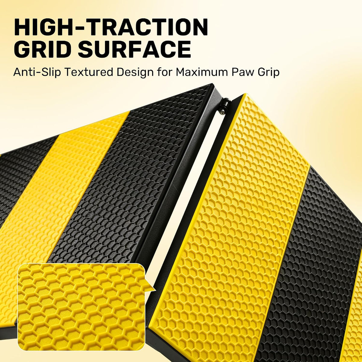 Heeyoo 71" Extra Long Dog Ramp for Car SUV Truck - 350Lbs Folding