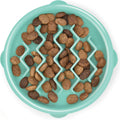 Outward Hound Fun Feeder Slo Bowl – Small 3/4-Cup Capacity, Slow Feeding, Small Dogs, Puppies & Cats, Non-Slip, Mint, Wave Pattern | Slows Fast Eaters, Can Aid Digestion, Holds 3/4 Cup Dry or Wet Food, Non-Slip Base, No BPA, Small Dogs, Puppies & Cats 