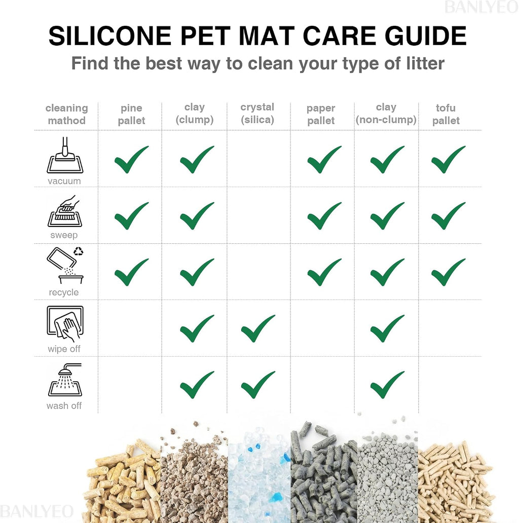 Cat Litter Box Mat - L Large Size 34 x 22 in, Water Proof, Kitty Litter Trapping Mat, Easy to Clean, Scatter Control, Odorless, Pet Supplies for Indoor Cats, Warm Beige