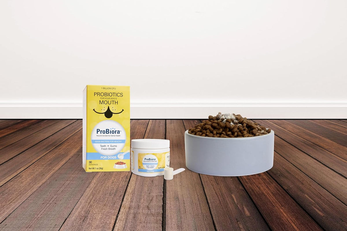 Probiora for Dogs | Dog Probiotic Supplement for Oral Care | Pet Probiotics to Reduce Bad Breath | Dog Nutritional Supplement for Dental Health | 30 Servings (30 Servings (Pack of 3), Jar)