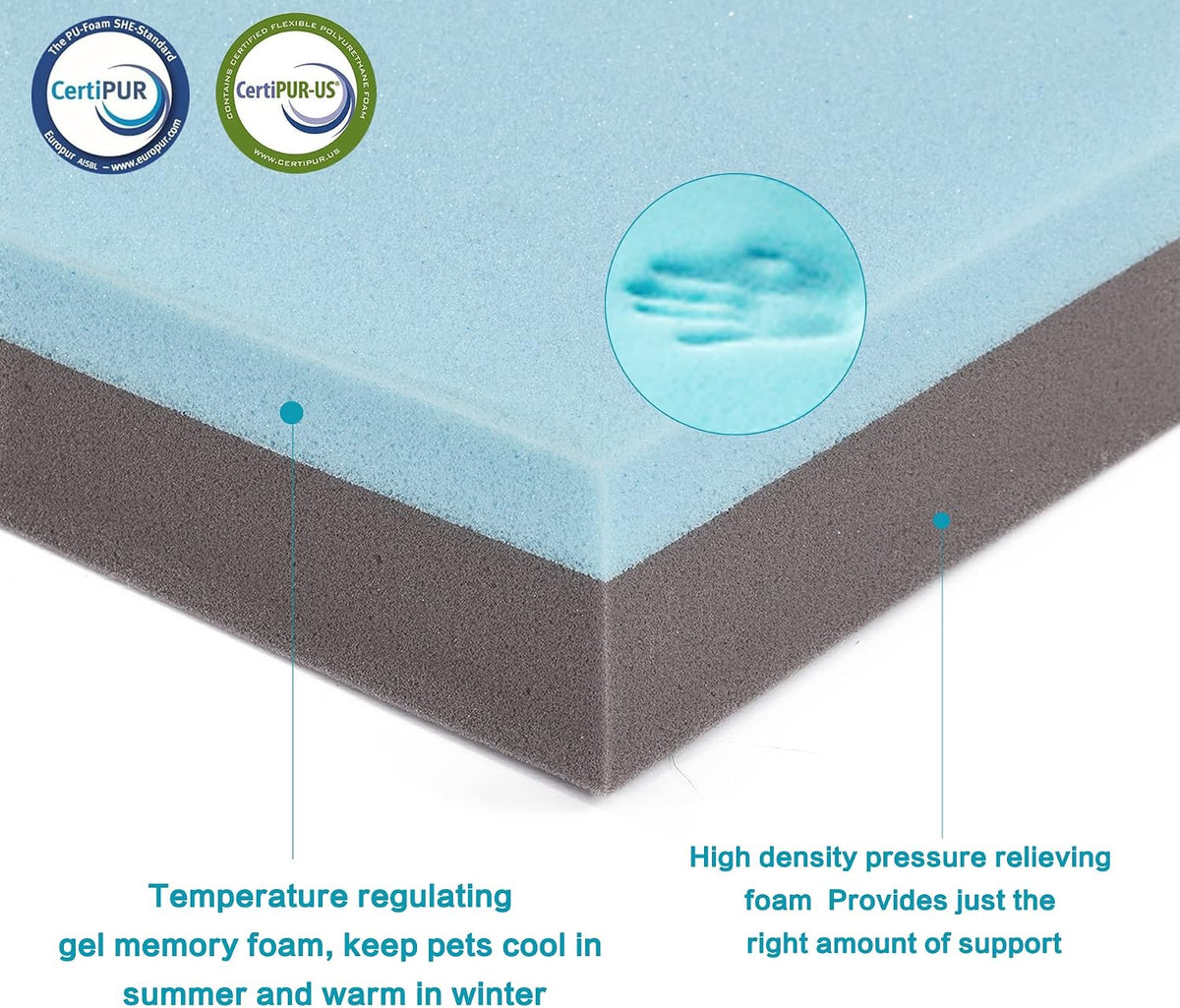 Orthopedic Memory Foam Dog Bed, Cooling Dog Beds for Extra Large Dogs -Waterproof Pet Bed for Crate with Removable Washable Cover, Ideal for Arthritic Dogs, XL(41inch,90Lbs)